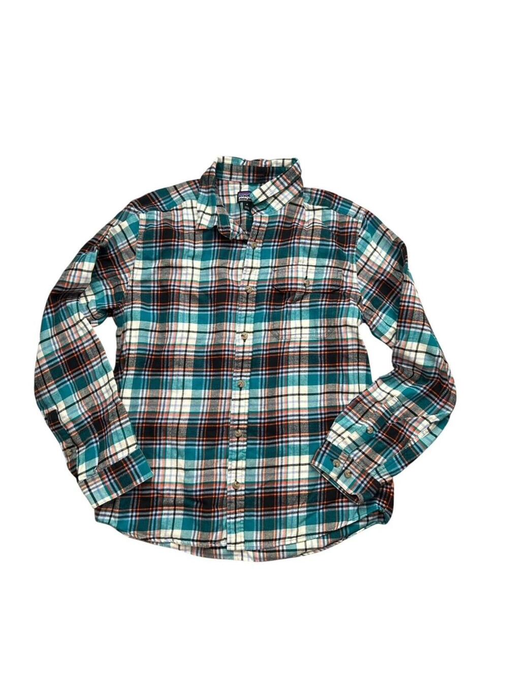 Patagonia Plaid Button Down Shirt Size M Organic Cotton Gorpcore Hiking Camping